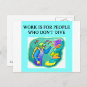 duikontwerp scuba briefkaart (Voorkant / Achterkant)