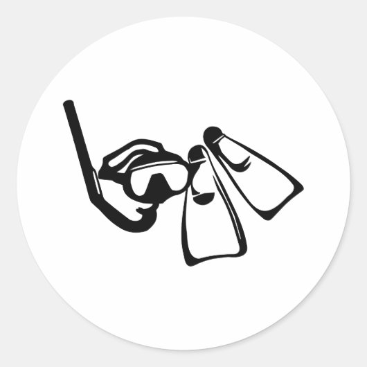 Duikset Ronde Sticker (Voorkant)