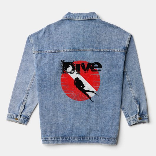 Duiksport, Amerikaanse duiker naar beneden vlag SC Denim Jacket (Achterkant)