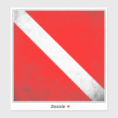 Duiksport, Amerikaanse duiker naar beneden vlag SC Sticker (Vel)