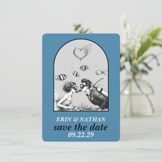 Duikstel Sla de Datum Op Save The Date (Staand voorkant)