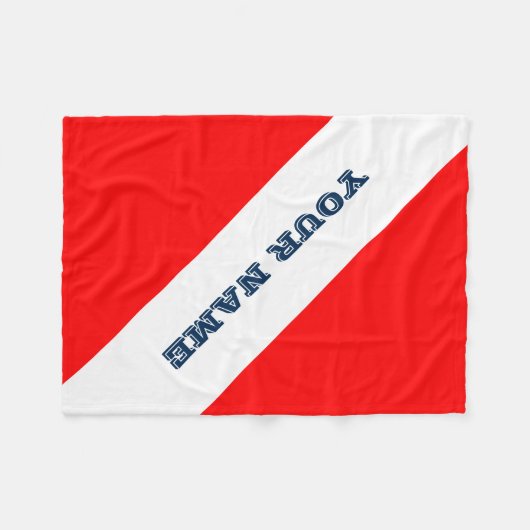Duikvlag () fleece deken (Voorkant (Horizontaal))