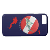 duikvlag haai Case-Mate iPhone case (Achterkant (Horizontaal))