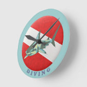 duikvlag haai ronde klok (Hoek)