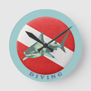 duikvlag haai ronde klok