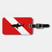 Duikvlag: Haaien Bagagelabel (Voorkant horizontaal)