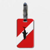 Duikvlag: Haaien Bagagelabel (Achterkant verticaal)