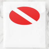 Duikvlag Ovale Sticker (Tas)