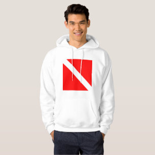 Duikvlag Scuba Duiker Duiker Beneden Hoodie