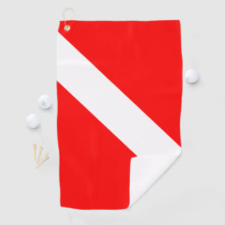 Duikvlag Scuba Duiker Duiker Neer Golfhanddoek