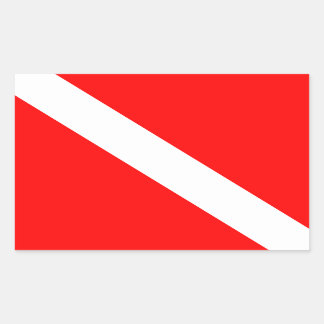 Duikvlag Scuba Duiker Duiker Neer Rechthoekige Sticker
