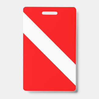 Duikvlag Scuba-duiker Duiker omlaag Badge