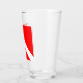 Duikvlag Scuba-duiker Duiker omlaag Glas (Links)