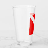 Duikvlag Scuba-duiker Duiker omlaag Glas (Rechts)