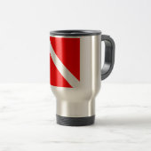 Duikvlag Scuba-duiker Duiker omlaag Reisbeker (Voorkant rechts)