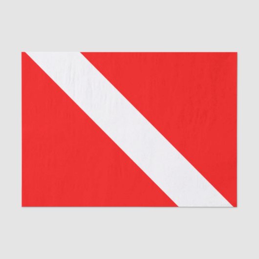 Duikvlag Scuba-duiker Duiker omlaag Tissuepapier (Voorkant)