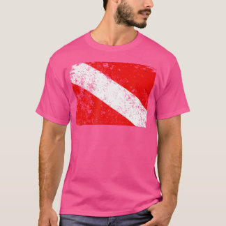 Duikvlag  versleten duiken t-shirt