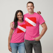 Duikvlag  versleten duiken t-shirt (Unisex)
