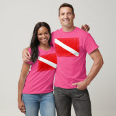 Duikvlag versleten duiken t-shirt (Unisex)
