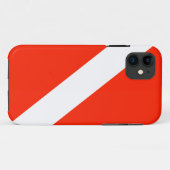 Duikvlag voor Scuba Duiken Case-Mate iPhone Case (Achterkant (horizontaal))