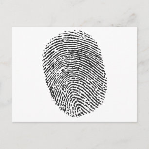 Duim afdrukken briefkaart