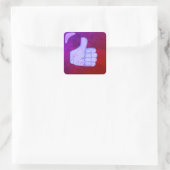 Duim Button-pictogram Vierkante Sticker (Tas)