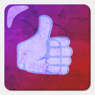 Duim Button-pictogram Vierkante Sticker