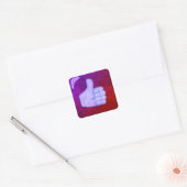 Duim Button-pictogram Vierkante Sticker (Envelop)