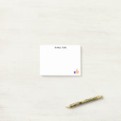 Duim Omhoog Bedankt op Witte Achtergrond Post-it® Notes (Op bureau)