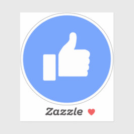 Duim Omhoog (Blauw) Sticker