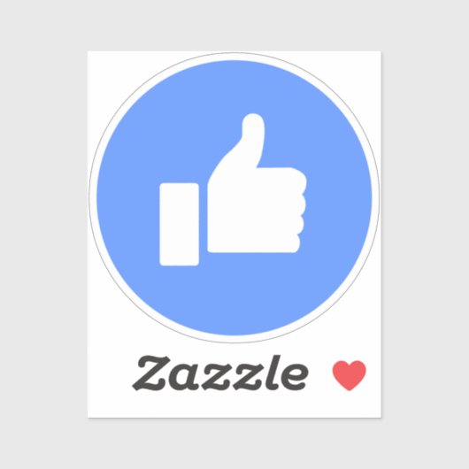 Duim Omhoog (Blauw) Sticker (Vel)