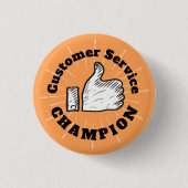 Duim omhoog de gunningsknoop van de werknemerserke ronde button 3,2 cm (Voorkant)