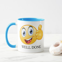 Duim Omhoog Emoji Goed Gedaan Glimlachend Gezicht  Mok
