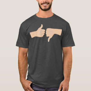 Duim omhoog en duim omlaag 1 t-shirt