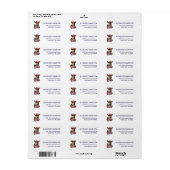 Duim Omhoog Ezel Stem Retouradres Etiket (Full Sheet)