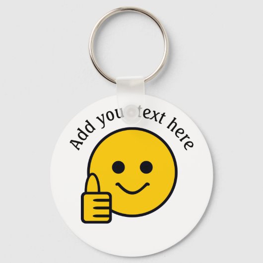 Duim Omhoog Gepersonaliseerd Sleutelhanger (Voorkant)