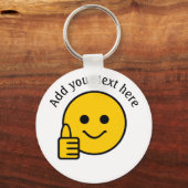 Duim Omhoog Gepersonaliseerd Sleutelhanger (Voorkant)