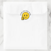 Duim Omhoog Gezicht Hartelijk Dank Ronde Sticker (Tas)