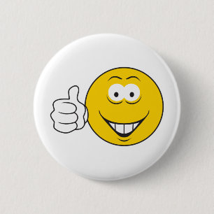 Duim Omhoog Gezicht Ronde Button 5,7 Cm