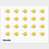 Duim Omhoog Gezicht Ronde Sticker (Vel)