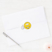 Duim Omhoog Gezicht Ronde Sticker (Envelop)