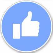 Duim Omhoog Handgebaar Cirkelsticker Sticker (Voorkant)
