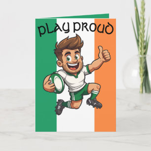 Duim Omhoog Overwinning Ierse Rugby Geest Kaart