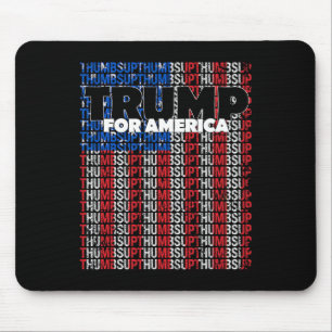 Duim Omhoog Voor Amerika Vlag Van De Vs Republikei Muismat