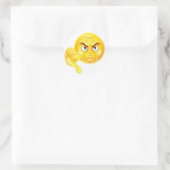 Duim omlaag Emoji Ronde Sticker (Tas)