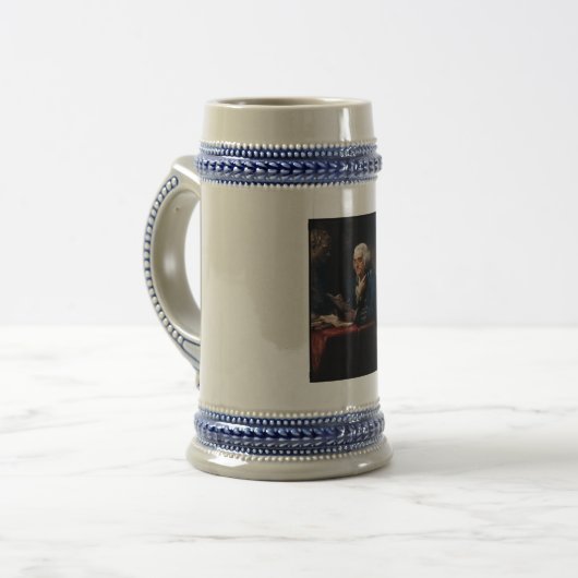 Duim portret, Benjamin Franklin Founding Father Bierpul (Voorkant links)