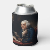 Duim portret, Benjamin Franklin Founding Father Blikjeskoeler (Blikje Voorkant)