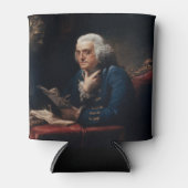 Duim portret, Benjamin Franklin Founding Father Blikjeskoeler (Voorkant)