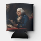 Duim portret, Benjamin Franklin Founding Father Blikjeskoeler (Achterkant)