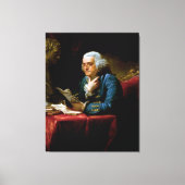 Duim portret, Benjamin Franklin Founding Father Canvas Afdruk (Voorkant)